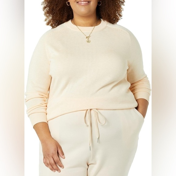 0302 - AMAZON Aware Women’s 6X Pointelle Crewneck Sweater - Picture 1 of 7
